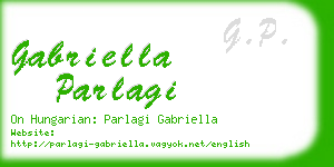 gabriella parlagi business card